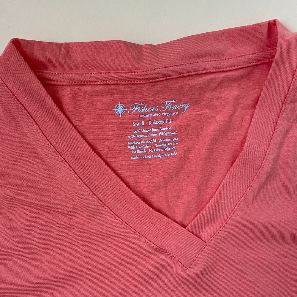 Fishers Finery Coral Pink Organic Cotton Bamboo Lounge Set Size S relaxed fit - Picture 6 of 6